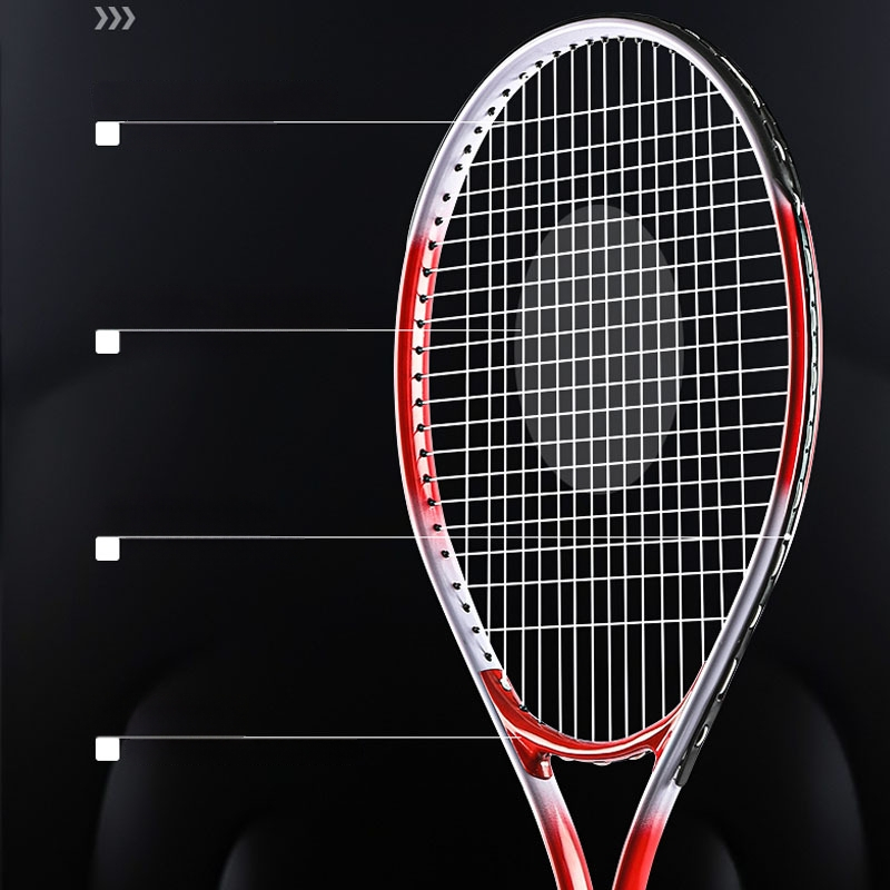 Teniso raketė su aliuminio lydinio rėmu, svoris 95–100 g, rankenos storis G1, tiesioginio smūgio tipas, skirta pradedantiesiems ir vidurinių mokyklų mokiniams