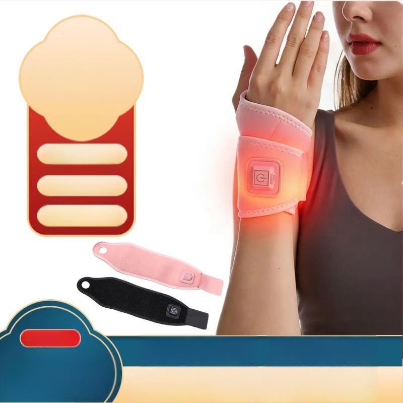 Умен USB нагреващ браслет за китката с три нива на температурата — спандекс, за възрастни и тенис