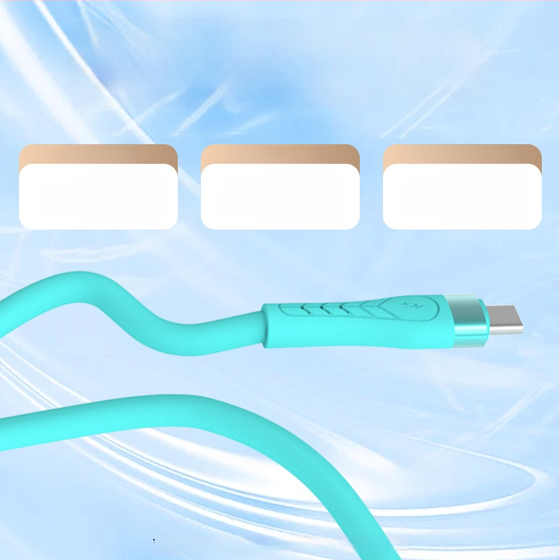 Xiangyu USB-C ātrās uzlādes kabelis, silikons, 120W, ar vienu konektoru, 3C sertifikāts 2025230907005346