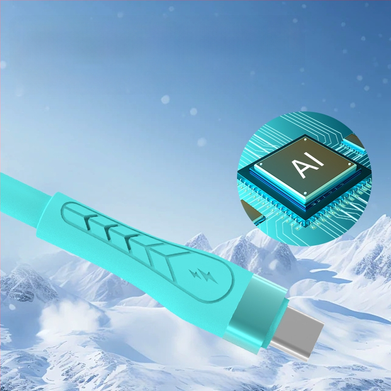 Xiangyu USB-C ātrās uzlādes kabelis, silikons, 120W, ar vienu konektoru, 3C sertifikāts 2025230907005346