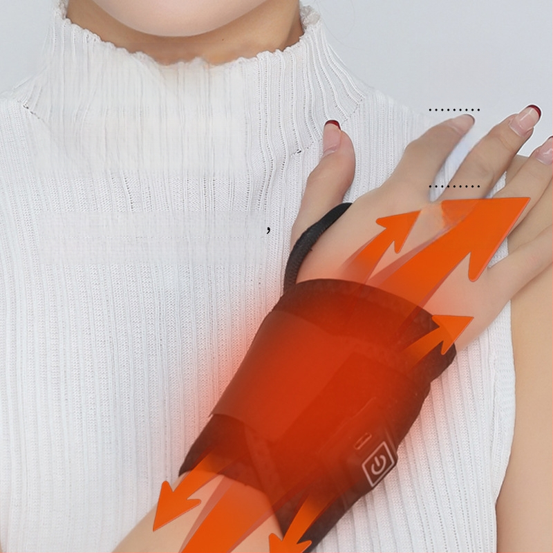 Гривна за китка с USB захранване, три нива на температурата, моксибуция и масаж, дишаща полиестерна материя