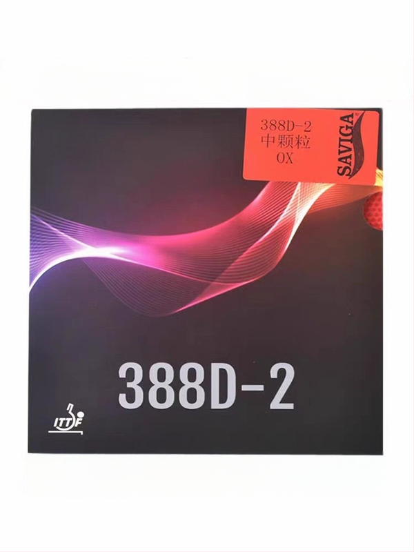 Dawei 388D-2 stalo teniso guma, ilgai klijai, vienosluoksnė guma su vidutinio dydžio iškilimais ir putplasčio sluoksniu