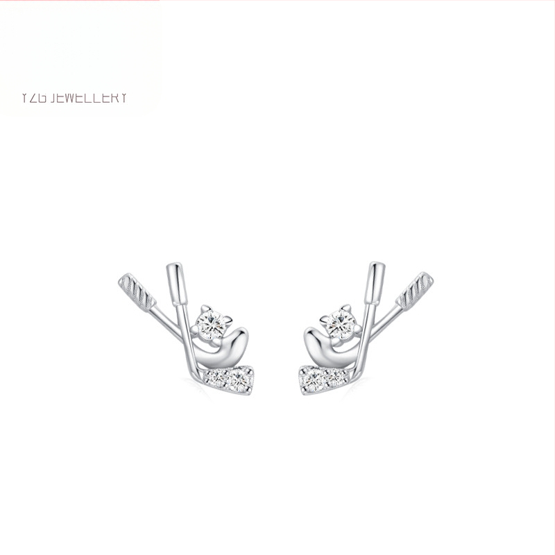 Ailmay 925 стерлингово-сребърни геометрични обици, корейски стил, електроплатени