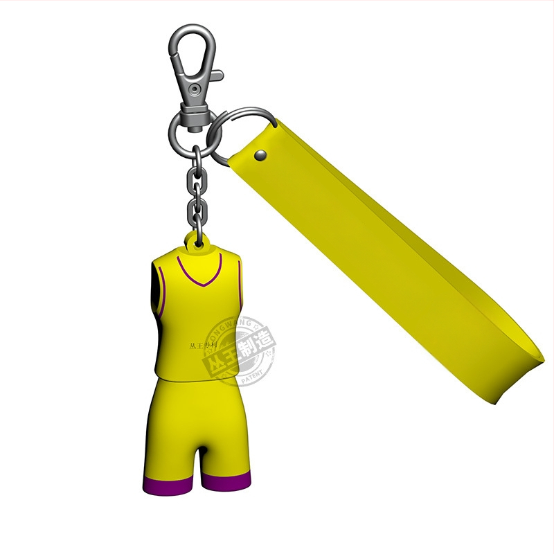 Ключодържател - гумен карикатурен дизайн, серия спортни екипи, персонализирани талисмани за баскетбол и футбол