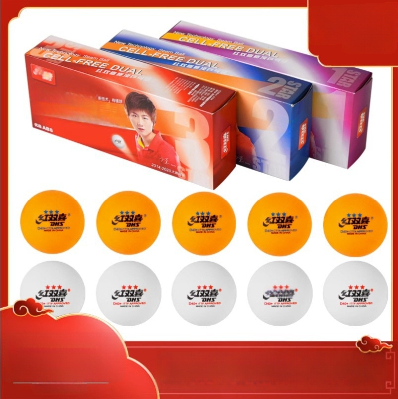 DHS stalo teniso kamuoliai 40+ profesionalioms varžyboms, 1★ 2★, Medžiaga: Celuloidas