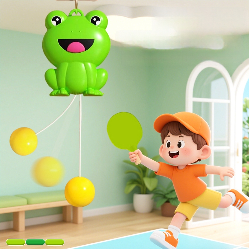 Stalo teniso treneris namų naudojimui - PVC įrenginys rankos-akių koordinacijai ir edukacinis žaislas