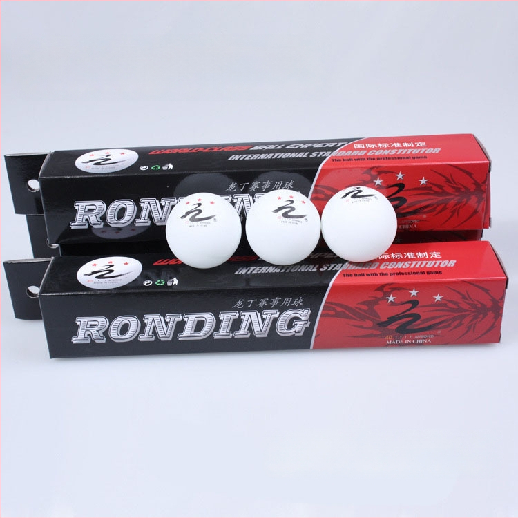 Stalo teniso kamuoliai, celuloidas, 6 vnt dėžutėje, treniruočių ir varžybų naudojimui, be logotipo