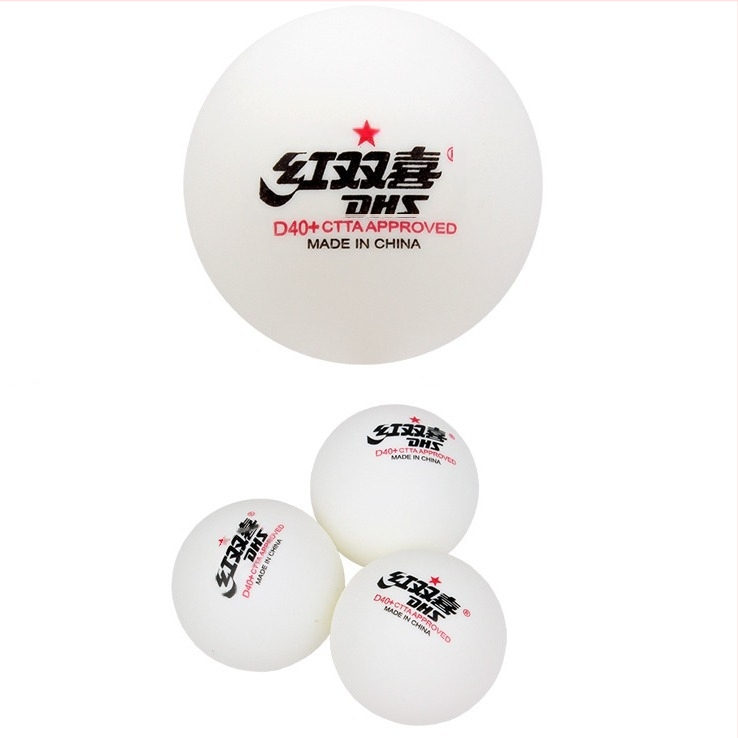 Stalo teniso treniravimo kamuolys, Red Double Happiness, PVC medžiaga, be logotipo, 10 vnt komplektas