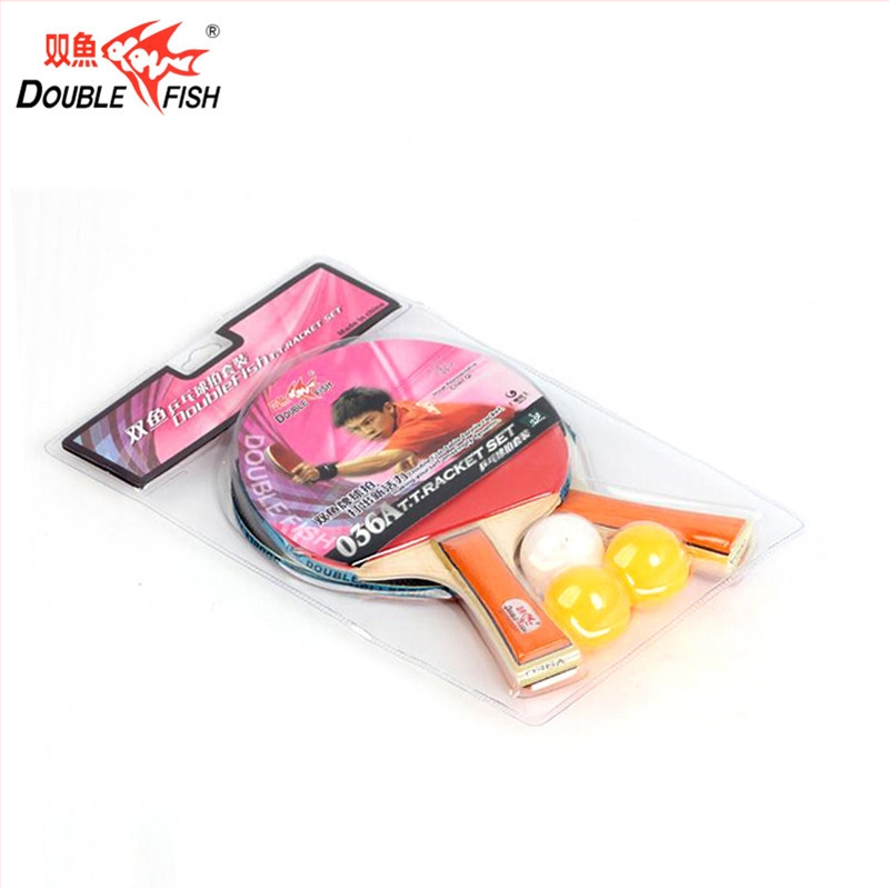 Stalo teniso raketės rinkinys, Pisces Double Fish, 2 vnt., poplar plokštė, guma su reversiniu klijavimu, tiesus smūgis