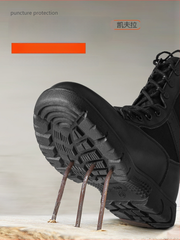 Uniszex taktikai harci bakancsok felnőtteknek – vízálló, kopásálló, Átszúrás elleni, magas szárú, túrázásra, kerékpározásra és harcművészetekhez