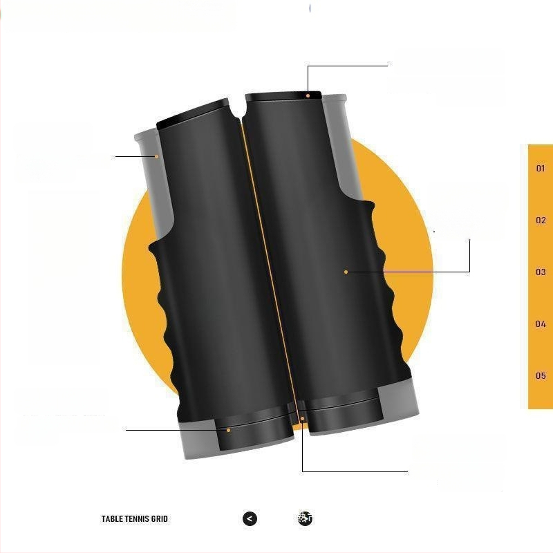 Rui Yuan Nešiojamas teleskopinės stalo teniso tinklas su audiniu, savivartis vidiniam/išoriniam naudojimui