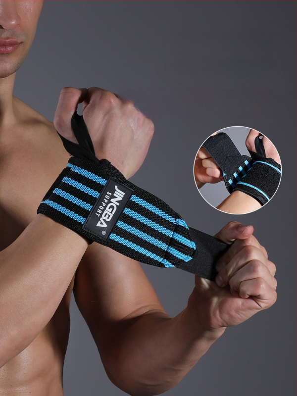 Протектор за китката с лента за спорт – компресионен протектор за тежести и баскетбол (за възрастни, нейлон)