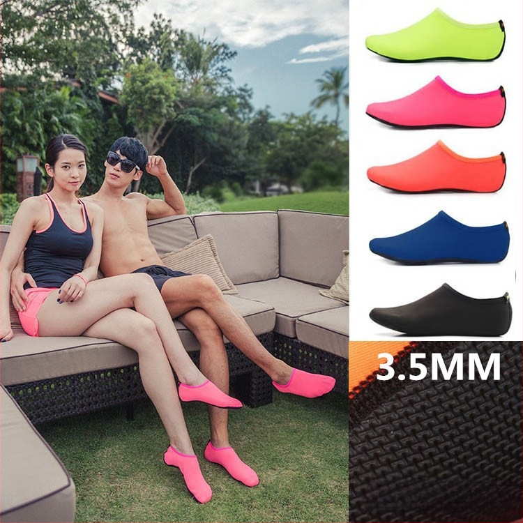 Nardymo kojinės plaukimo batims su Lycra reljetine padas, vyriški ir moterims, 3.5 mm guma, neslidus