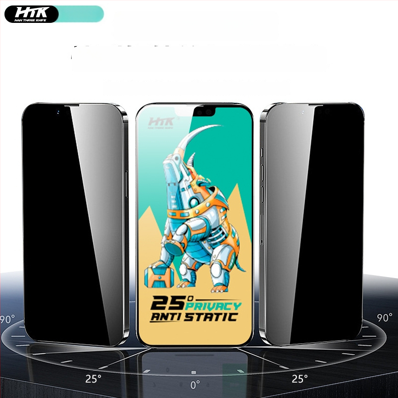 iPhone elülső tempered glass kijelzővédő, Anti-Peep, Anti-Drop, Full HD