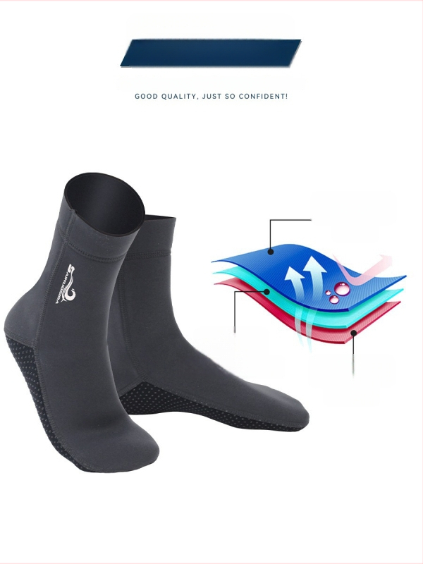 Sinosda neoprénes búvár zoknik, kód Qsw 06, talpvédelem szúrások és vágások ellen, vízi sportokra és sznorkelezéshez