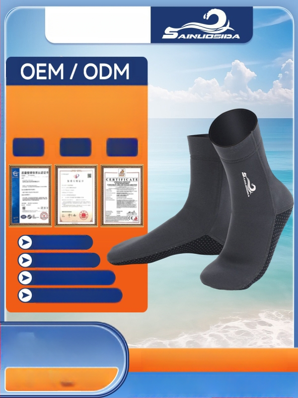 Sinosda neoprénes búvár zoknik, kód Qsw 06, talpvédelem szúrások és vágások ellen, vízi sportokra és sznorkelezéshez