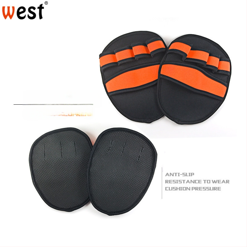 West dviračių pirštinės su nardymo medžiaga, delno apsauga, reguliuojamas riešas, riešo tvirtinimas