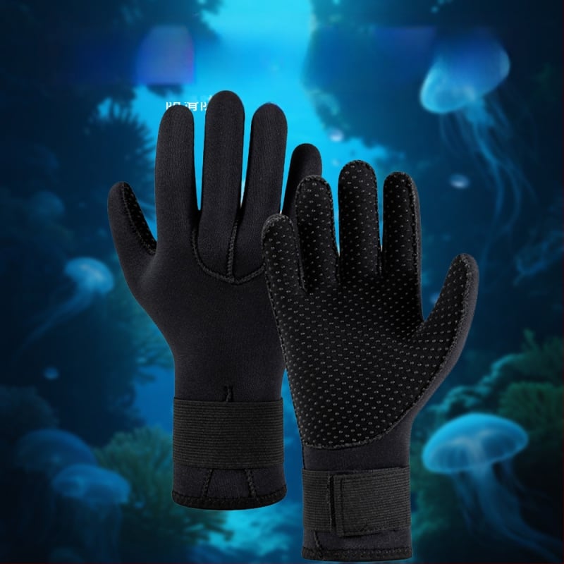 3 mm neopreno nardymo pirštinės snorkeliavimui – priešslydžio atsparios, įbrėžimų atsparios, dilumui atsparios, šiltos ir šalčio atsparios