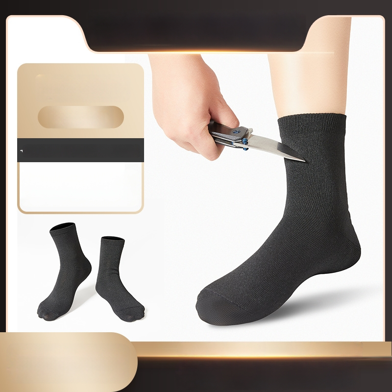 Középső szárú vágásvédő zokni – lélegző, antimikrobiális, kopásálló, karcolásálló