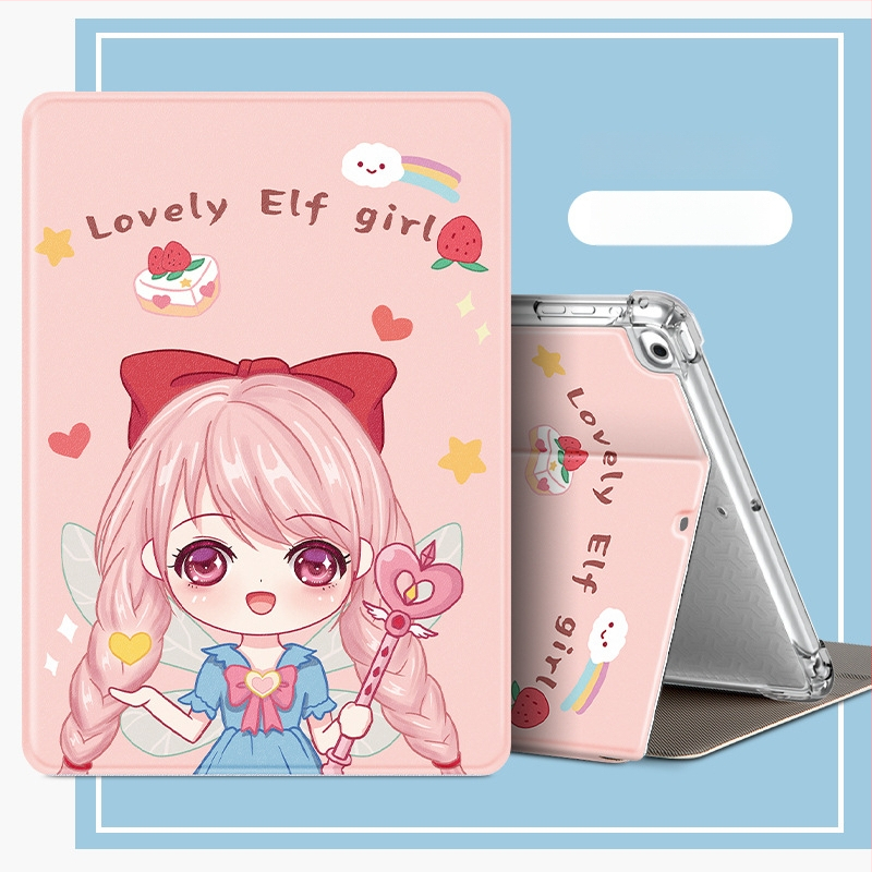 Калъф за iPad за Air 6/5 и iPad 9/10 поколение, имитационна кожа, релефна повърхност, поддръжка на спящ режим, възможност за персонализация