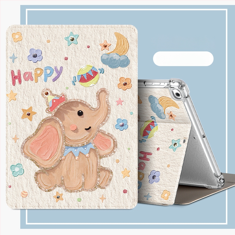 Калъф за iPad за Air 6/5 и iPad 9/10 поколение, имитационна кожа, релефна повърхност, поддръжка на спящ режим, възможност за персонализация