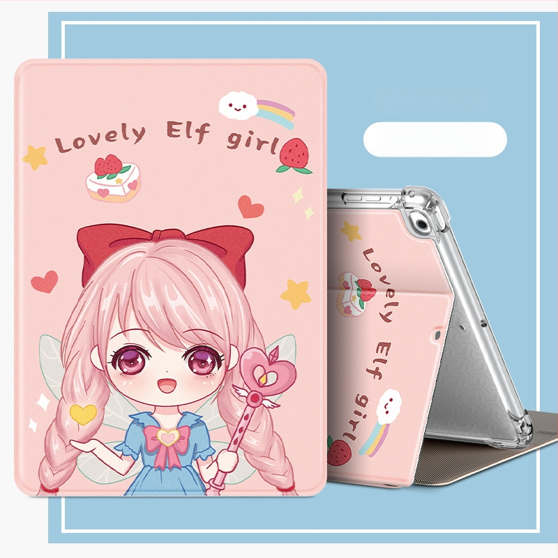 Калъф за iPad за Air 6/5 и iPad 9/10 поколение, имитационна кожа, релефна повърхност, поддръжка на спящ режим, възможност за персонализация