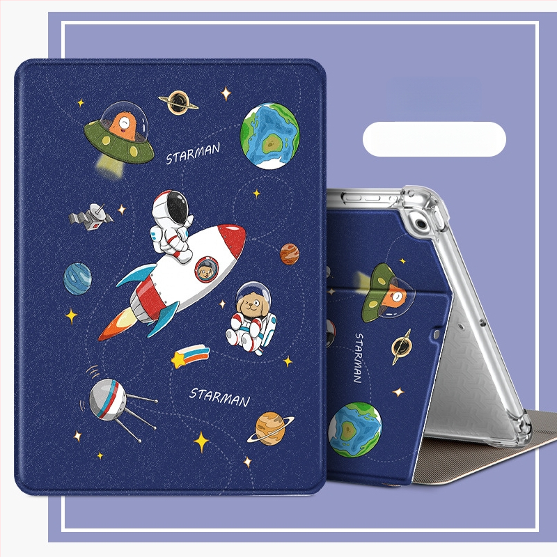 Калъф за iPad за Air 6/5 и iPad 9/10 поколение, имитационна кожа, релефна повърхност, поддръжка на спящ режим, възможност за персонализация