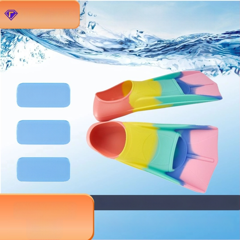Szilikonból készült rövid uszonyok edzéshez és snorkelinghez, csúszásmentesek, könnyűek, felnőtteknek és gyerekeknek, hálós zacskóval