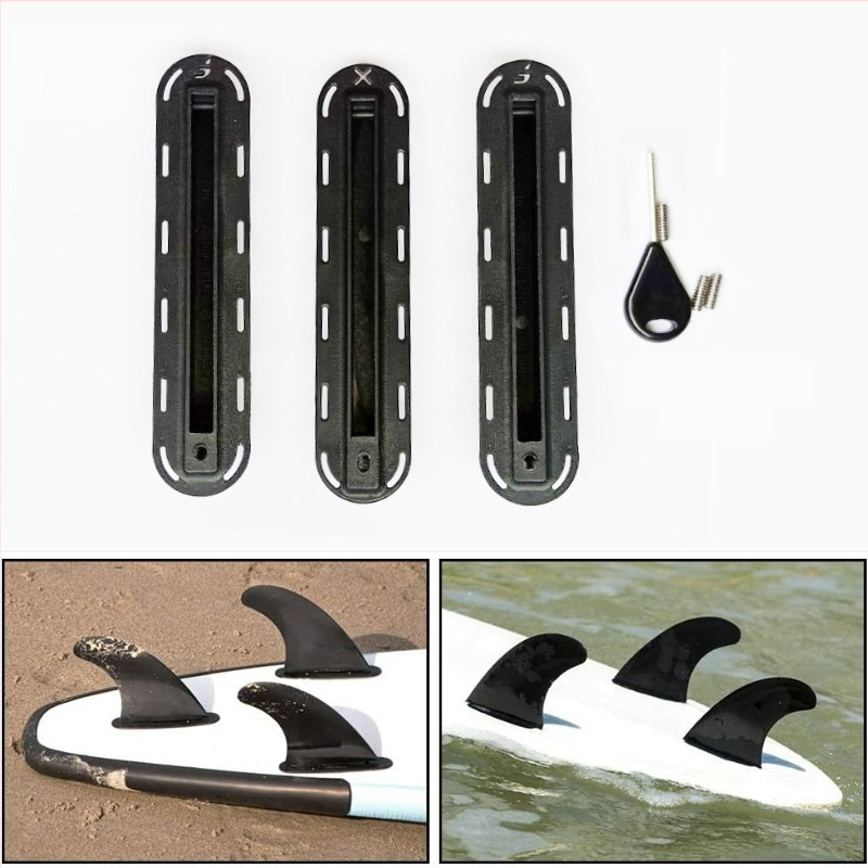 Surfboard fin box с F-slot и X-slot, Tail rudder box, PVC материал, универсална съвместимост
