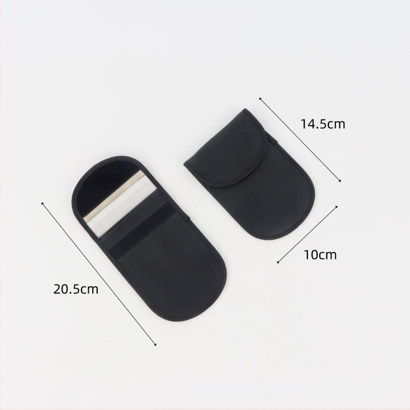 Puxin RFID védelem mobiltelefon tok, PU bőr, Velcro zárás, kártyatartó rekesz, kerek dizájn