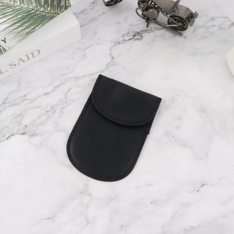 Puxin RFID védelem mobiltelefon tok, PU bőr, Velcro zárás, kártyatartó rekesz, kerek dizájn