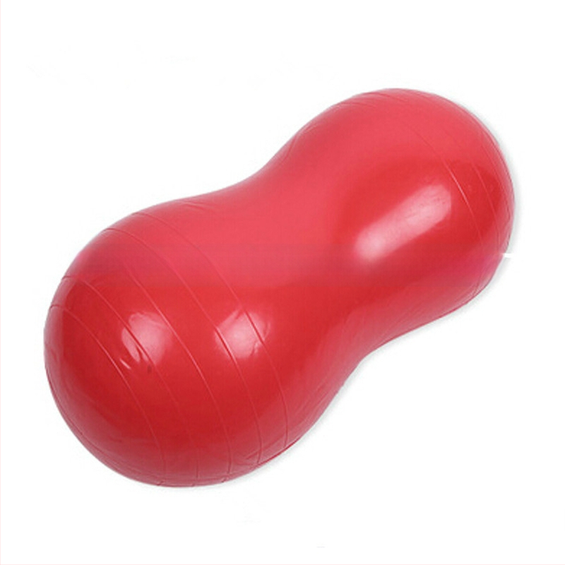 PVC žemės riešuto formos jogos kamuolys – storos konstrukcijos, atsparus sprogimams, pripučiamas, skirtas reabilitacijai ir nėštumo treniruotėms, 900 g