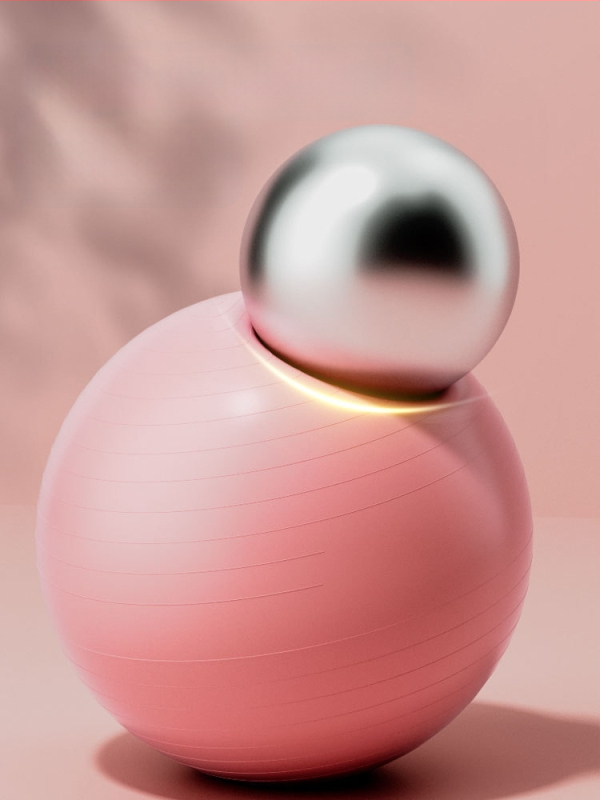 Joga kamuolys su masažu - stora, sprogimo atspari, fitneso kamuolys iš PVC namų naudojimui, pripučiamas, pritaikymas galimas