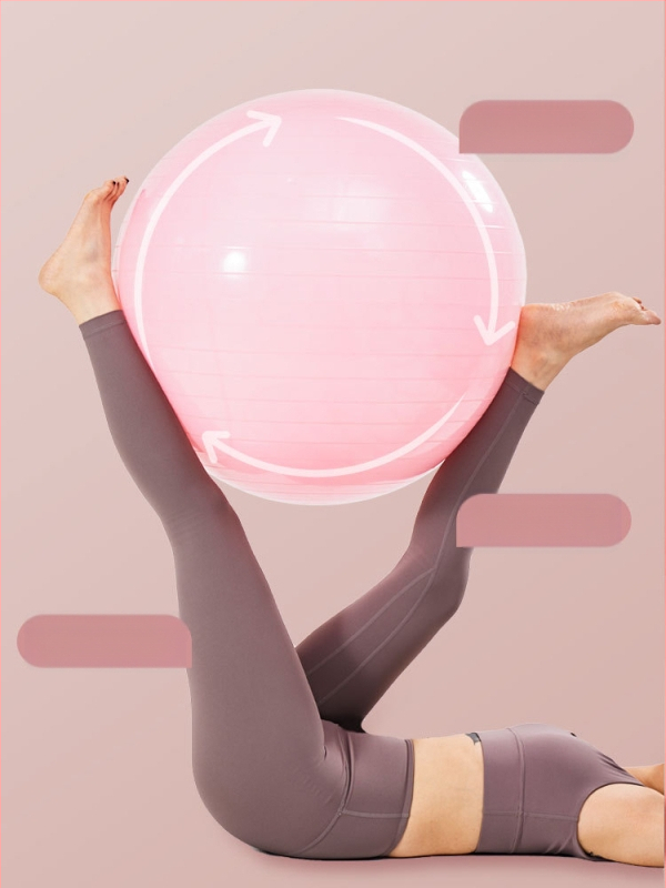 Joga kamuolys su masažu - stora, sprogimo atspari, fitneso kamuolys iš PVC namų naudojimui, pripučiamas, pritaikymas galimas