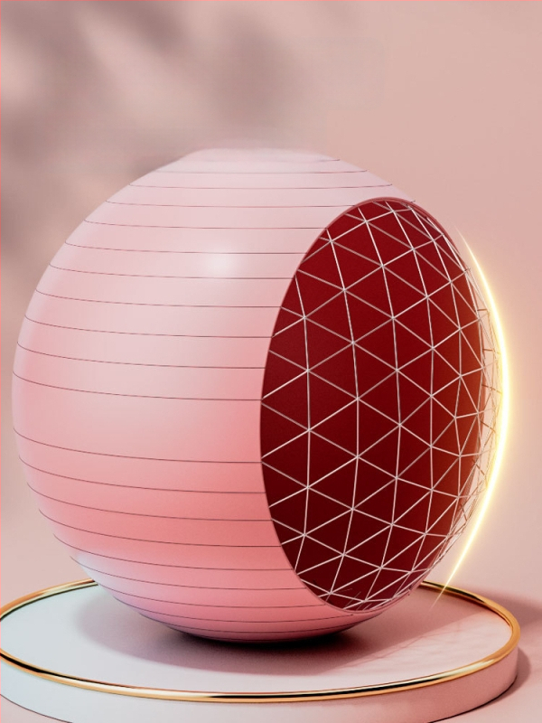 Joga kamuolys su masažu - stora, sprogimo atspari, fitneso kamuolys iš PVC namų naudojimui, pripučiamas, pritaikymas galimas