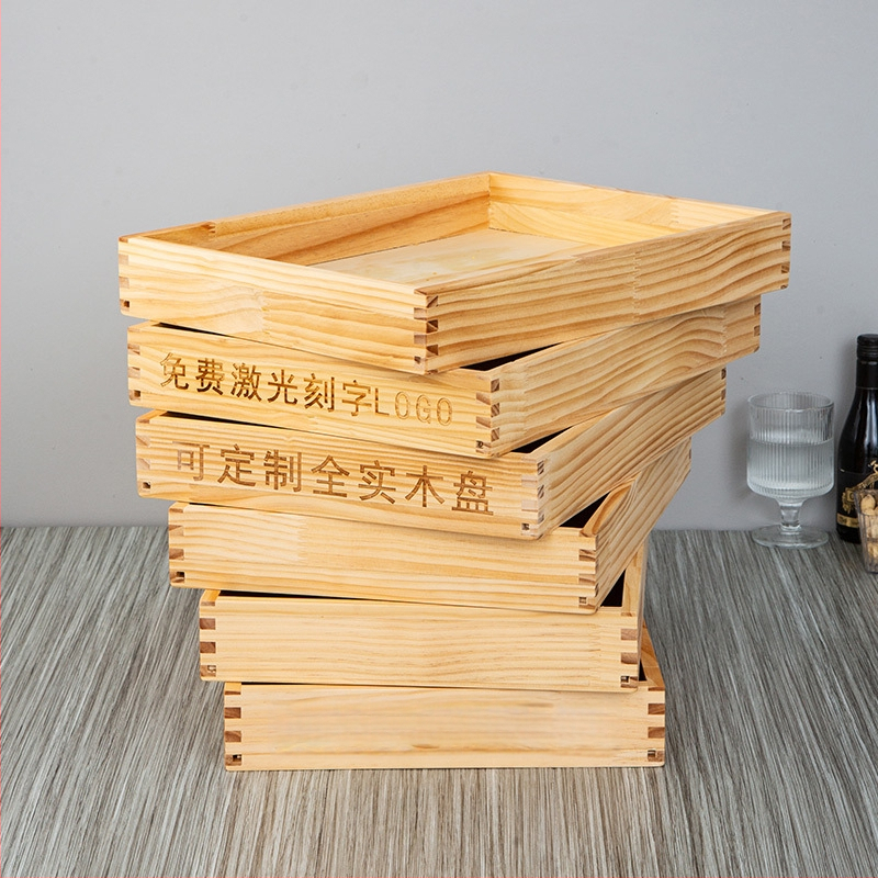 Szilárdfa téglalap alakú teás tálca Kung Fu tea készlethez, vízkehelytartóval, modern és egyszerű stílus, Pallet sorozat