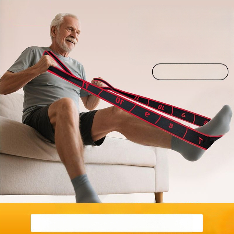 Йога съпротивителна лента за изграждане на мускули и цифрова съпротива, предназначена за средна възраст и възрастни; тренира големия седалищен мускул и крака (Материал: Друг; Марка: Друг).