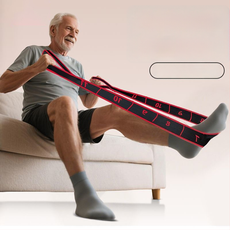 Йога съпротивителна лента за изграждане на мускули и цифрова съпротива, предназначена за средна възраст и възрастни; тренира големия седалищен мускул и крака (Материал: Друг; Марка: Друг).