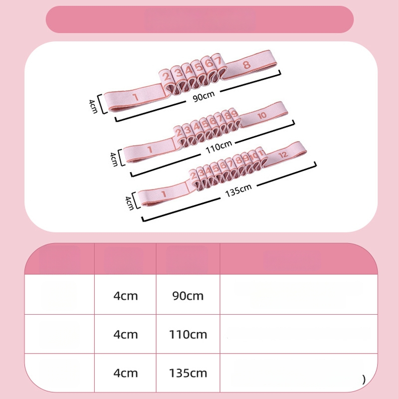 Детска танцова тренировъчна лента с сегментирана резистентност — еластична лента за танцова практика и йога, изработена от имитационен найлон и латекс