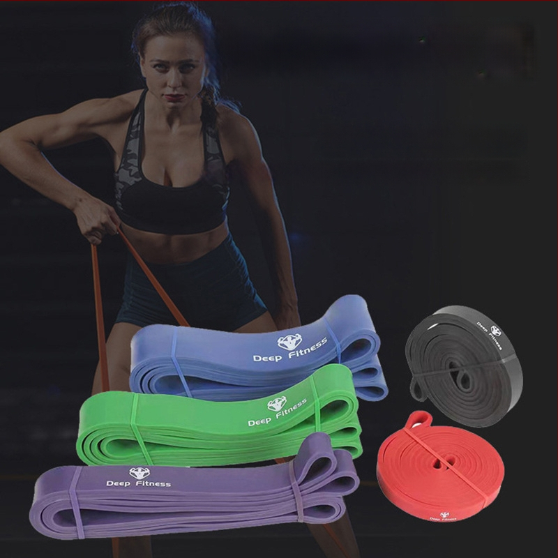 Latekso atsparumo juosta su traukimo žiedu treniruotėms