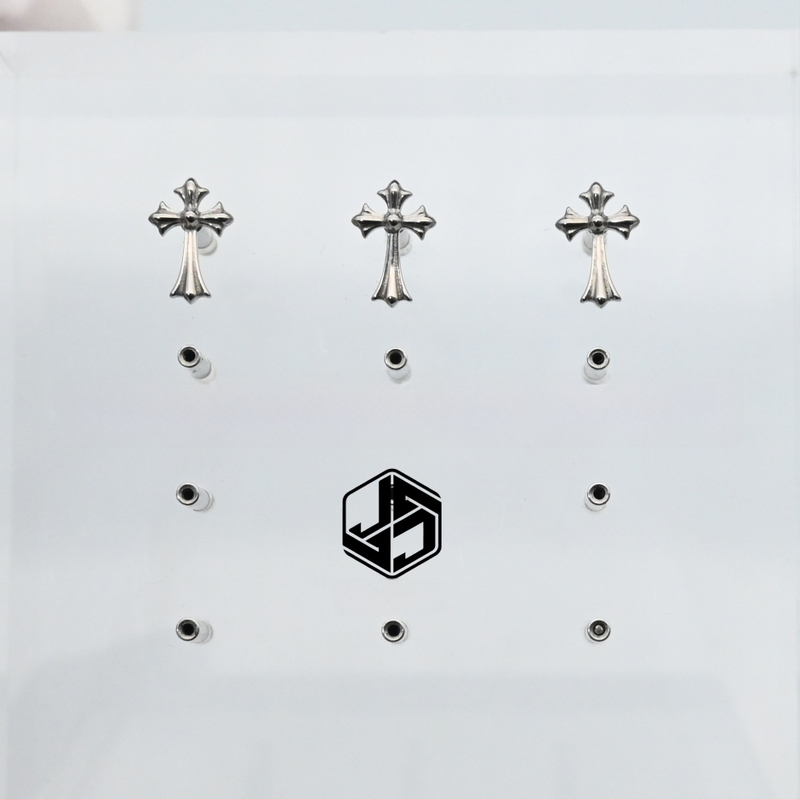 Овеци от титиева сплав F136 за пирсинг с гравиран текстов дизайн – унисекс, винтидж стил, серия Princess