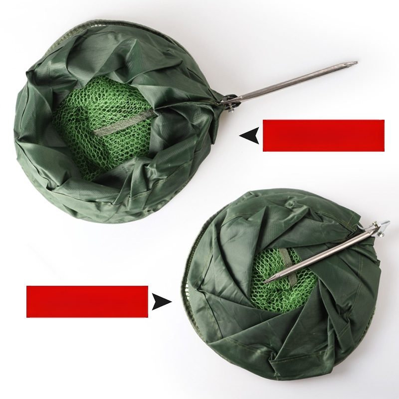 Sulankstomas nailoninis žvejybos tinklo krepšys su kraštų apsauga — Royal Fishing Outdoor