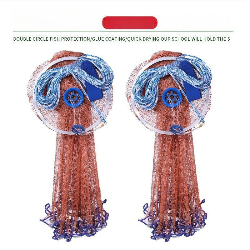 Frisbee stiliaus rankinis žvejybos tinklas (Prekės ženklas Xinpeng; Medžiaga: tire line)