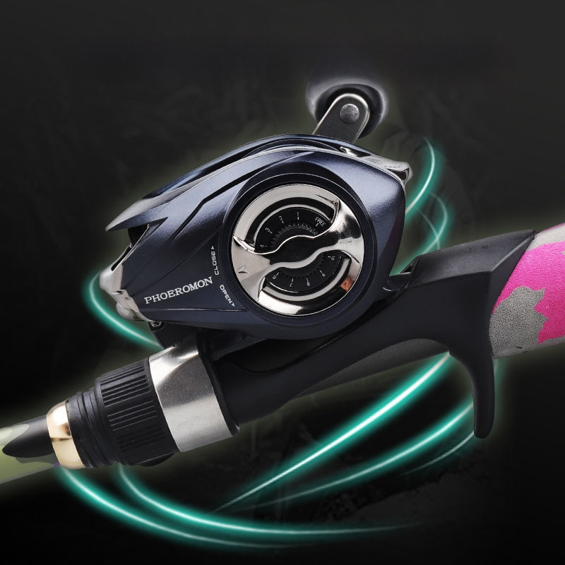 Hasda Ilgų nuotolių meškerių komplektas — itin tvirtas anglies pluoštas, rankena tipo pistoleto ir tiesi rankena, ritė lašinio vandens formos