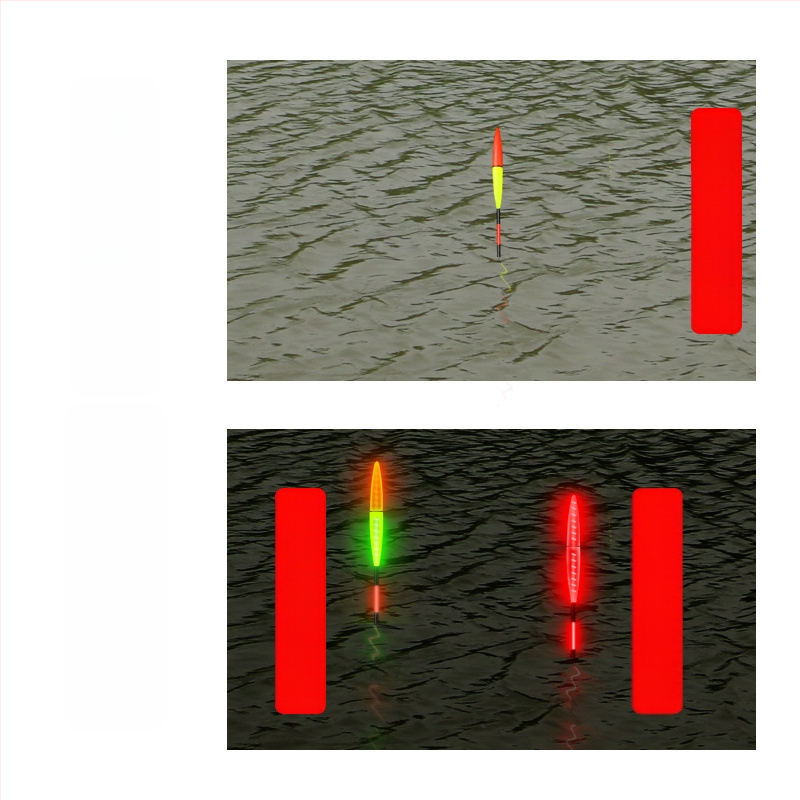 Šviesi plūdė žvejybai su labai jautriu įkandimo indikatoriumi, dviguba naudojimo – dieną ir naktį, tvirtas uodegos dizainas