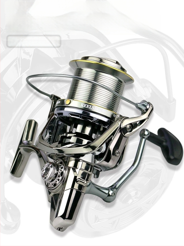 REELSKING ολομέταλη σπίνινγκ ρελ για μακρινές ρίψεις, χωρίς παιχνί, κατασκευή με οδηγό ράβδου, συσκευασία 20 τεμάχια