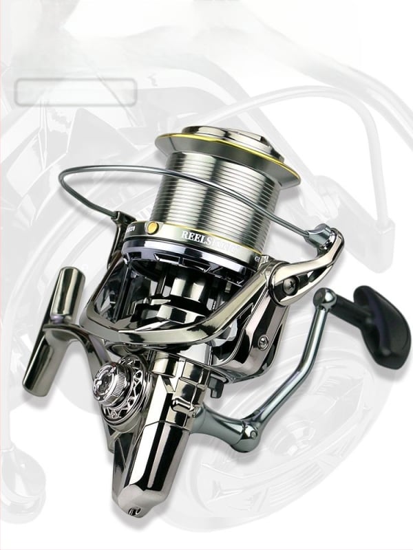 REELSKING ολομέταλη σπίνινγκ ρελ για μακρινές ρίψεις, χωρίς παιχνί, κατασκευή με οδηγό ράβδου, συσκευασία 20 τεμάχια