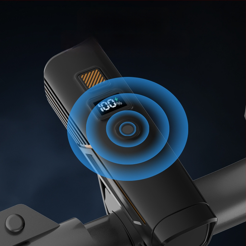 Φανάρι μπροστινό ποδηλάτου LED, 10W, επαναφορτιζόμενη μπαταρία 1200 mAh, σώμα από κράμα αλουμινίου, εμβέλεια έως 50 m (LED, 10W, 1200 mAh, κράμα αλουμινίου, 50 m)