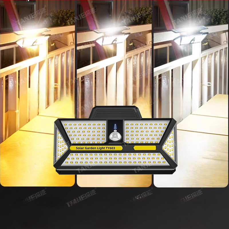 Εξωτερικό LED φωτιστικό με κλιπ, ηλιακό, με τηλεχειριστήριο, ανίχνευση κίνησης, περιστροφή 360°, 25W