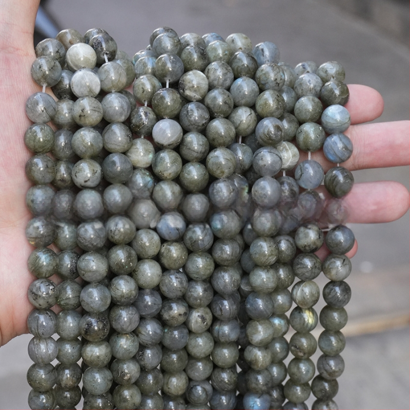 Prirodne bijele sjajne kamenčiće perle, okrugle, 10 mm, za DIY izradu narukvice, visokokvalitetni dijelovi od poludragog kamenja